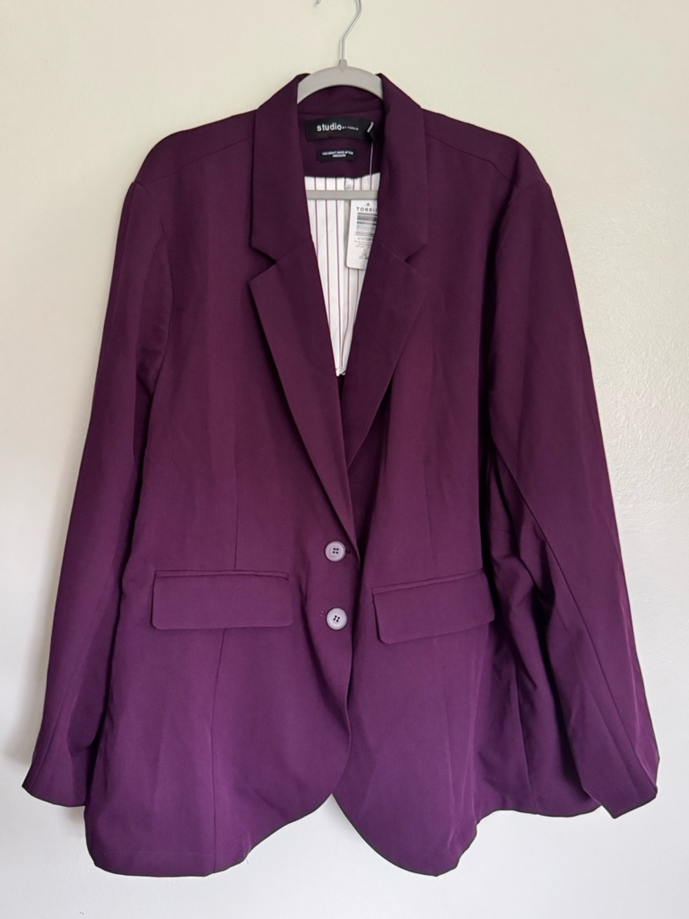 STUDIO By TORRID Relaxed Fit Blazer - Women's Size 3X - Winter Bloom Purple -NEW